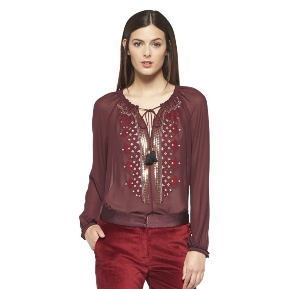 NWT Altuzarra for Target Plum Red Blouse
